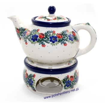 Czajnik 1,2L + Podgrzewacz 15,5 cm dek. 1535X Wianek